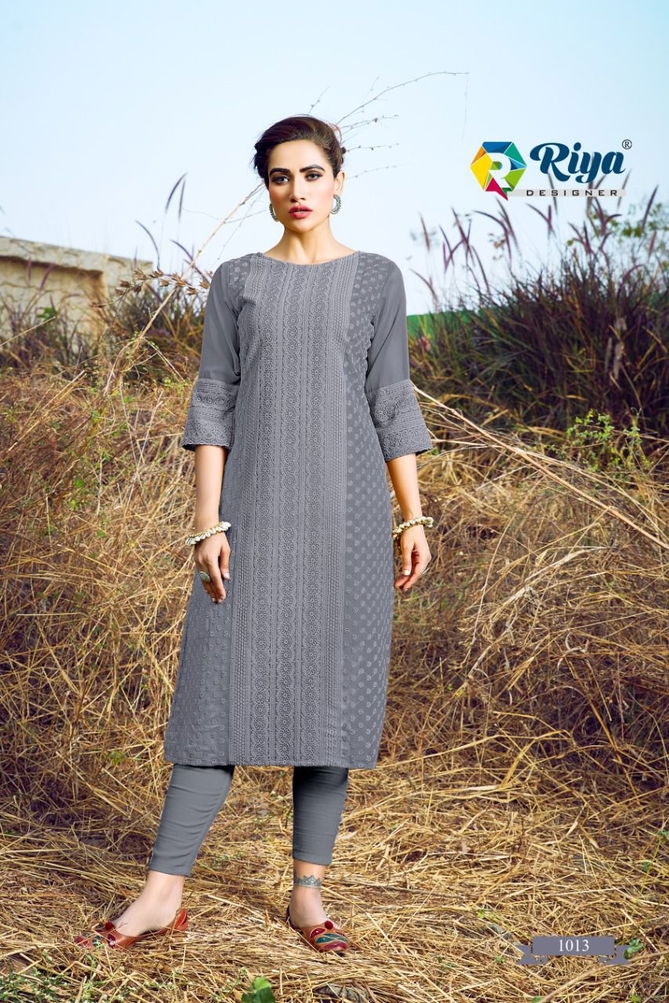 Riya Shifali New Designer Fancy Wear Georgette Kurti Collection